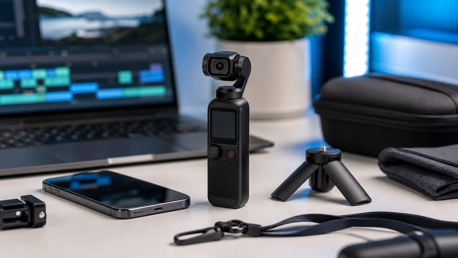 Compact creator camera for vlogging and product videos
